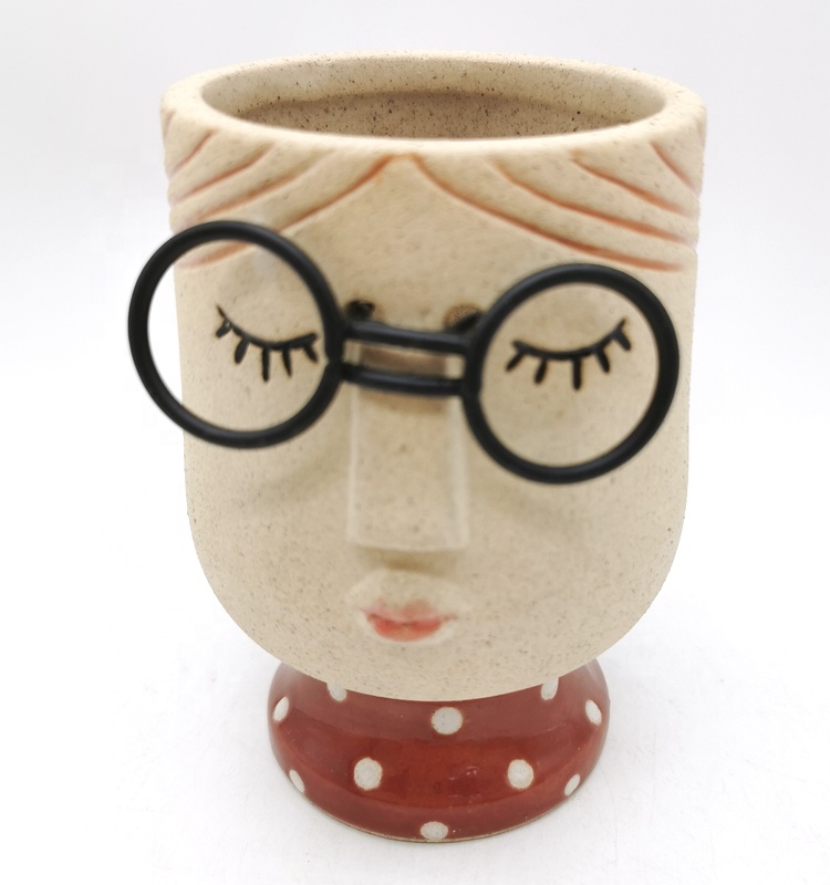 Porcelain Ceramic Plant Pots For Succulents Lovely Instagram 3D Unique LADY Shaped
