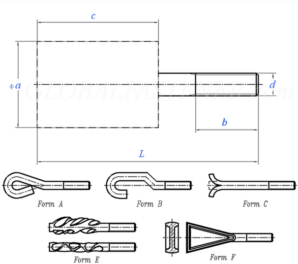 Threaded Rod Masonry Concrete Anchor Bolts Heavy Duty Coated Hex Csk Head Self-Tapping Concrete Screw Anchor for Steel