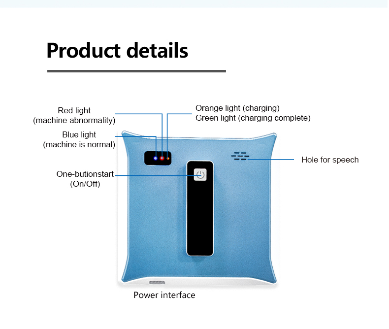 Smart Window Cleaner Robot With Tuya App Control And Anti Falling Safety Features