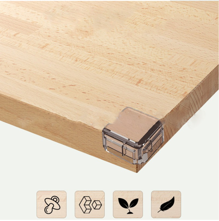 Square Baby Safety Corner Guards Protector Clear Corner Desk Edge Cushion
