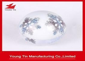 Shiny Finish Christmas Egg Tin Box Full Color Printing For Candy Sweets