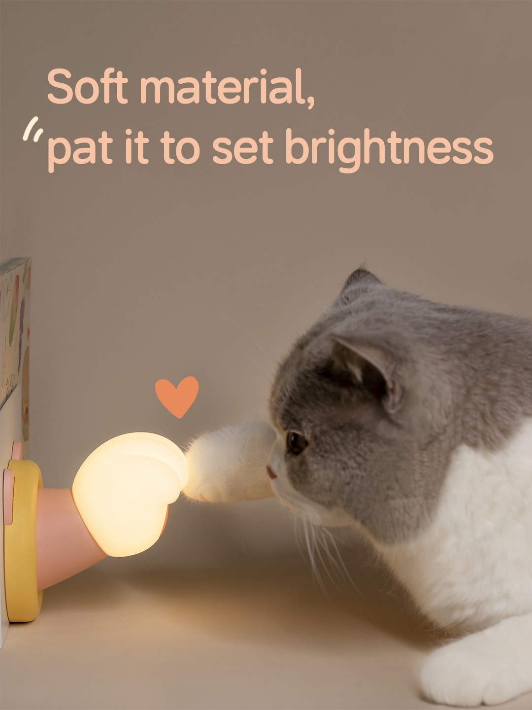 Factory Cute Sleeping Control CAT PAW USB Bedroom Lamps Silicone Lamp Rechargeable Touch Light Silicone Night Light