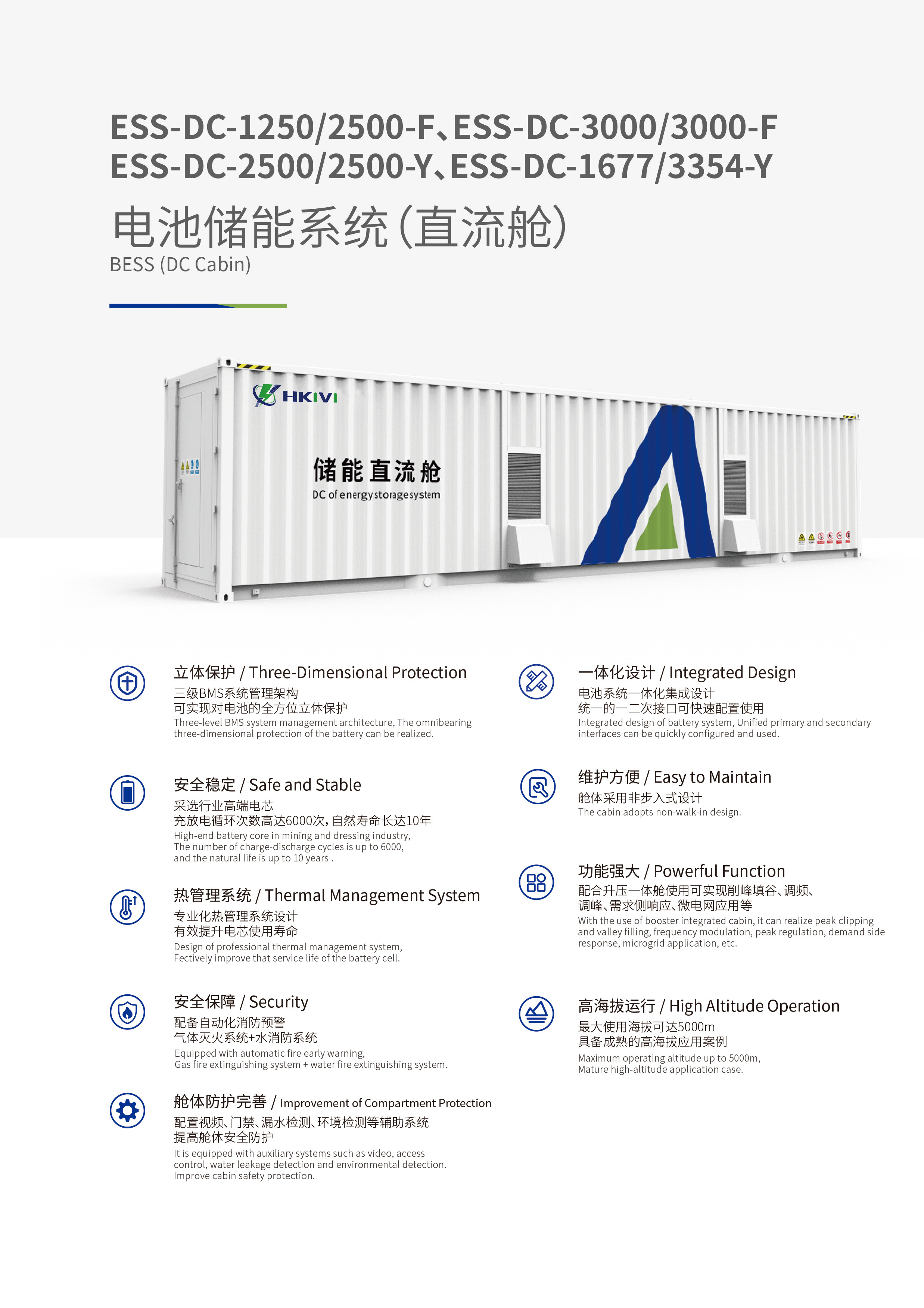 BESS DC Cabin Energy Storage Battery With Thermal Management System