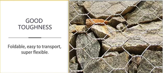 Low Carbon Steel HDG Gabion Baskets 100*120mm For Boudary Line
