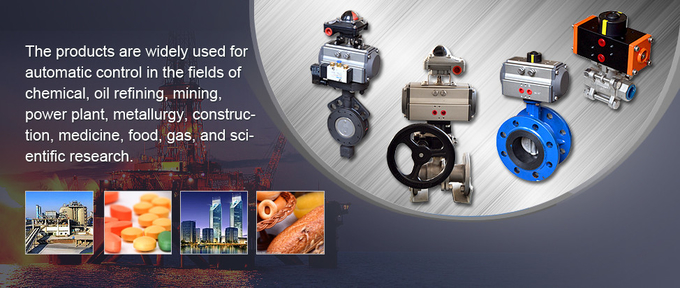 AT Series Rack And Pinion Air Pneumatic Actuator For Ball Valve Butterfly Valve