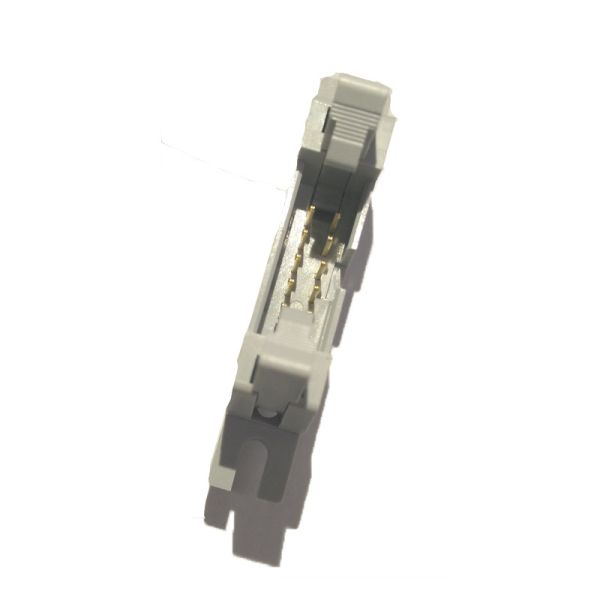 Grey 10P 2.54 Ejector Header Latch Header IDC Type With Location Hole PBT ROHS