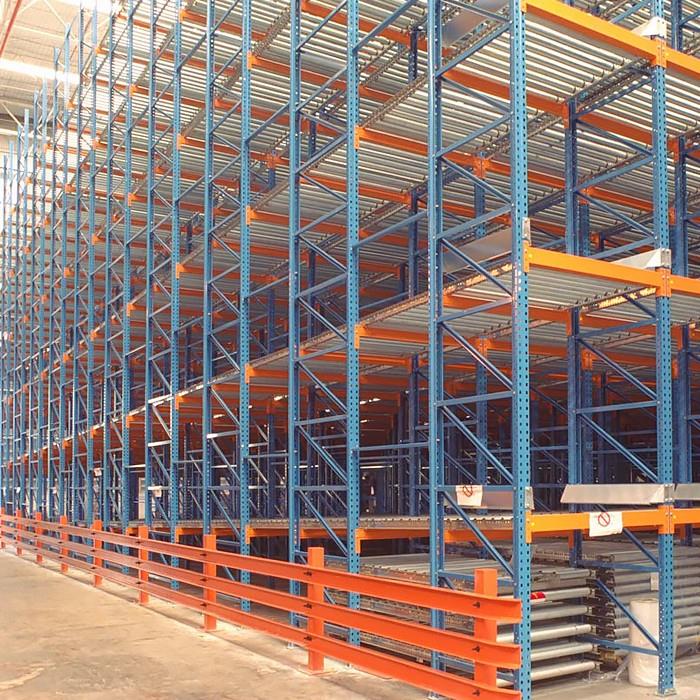 Corrosion Protection Pallet Live Racking FIFO System Heavy Duty Height 2000-4500MM