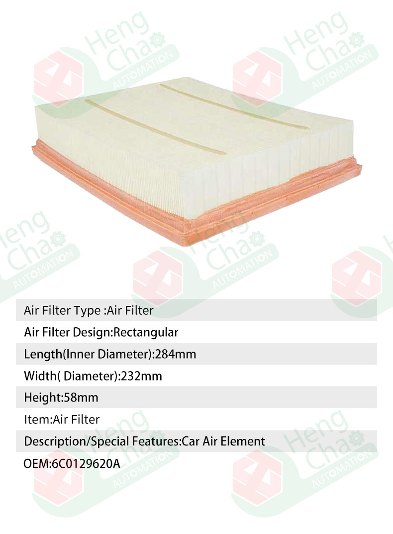 Filter Screen OEM 6C0129620A Stable Performance Auto Air Filter Machines Output