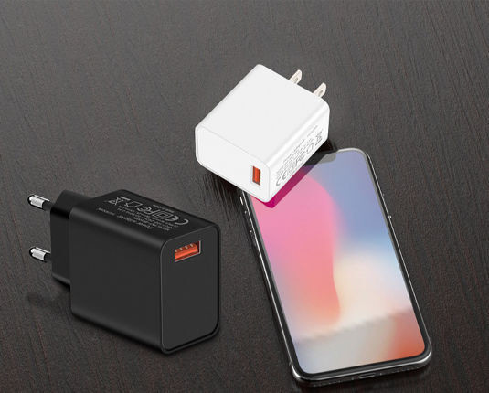 USB Charger Block 2 Pack Dual Port 12W Wall Charger Adapter With Foldable Plug