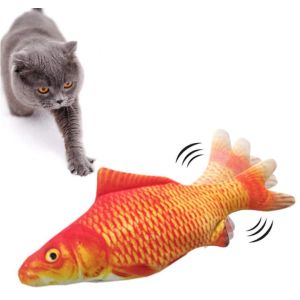Amazon electric simulation moving fish cat toy with catnip USB charging flappy