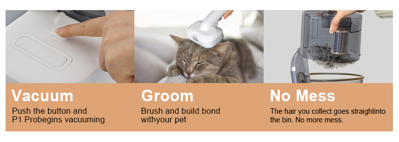 Electric Pet Grooming Kit Vacuum Cleaner with 2.5m Power Cord Outside