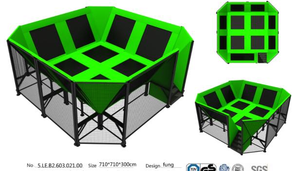 50M2 China Supplier Big Gymnastic Jumping/ Commercial Indoor Trampoline Park/