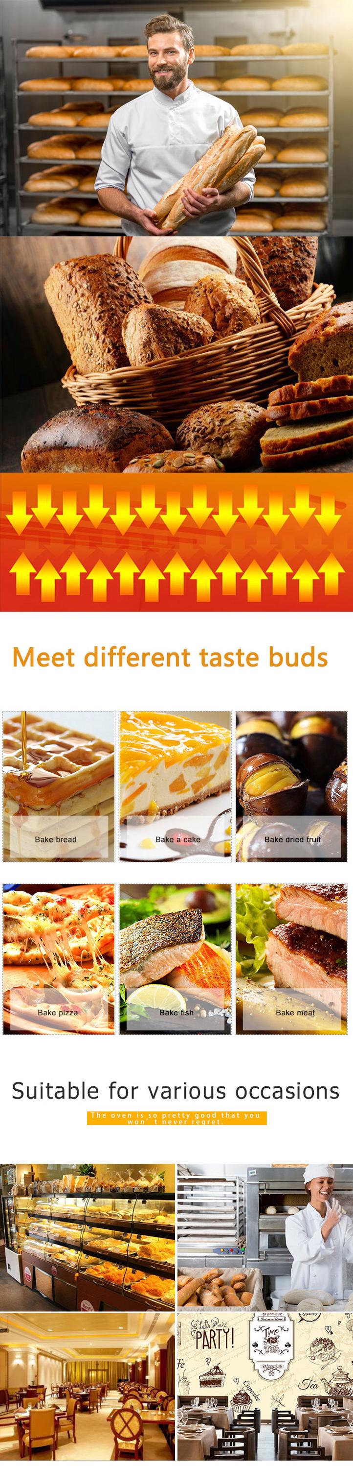 Easy Operation Stainless Steel Three Layer Electric Pizza Oven Bakery Machines Advantage