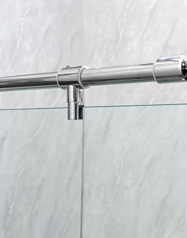 Affordable Shower Enclosures With White Printing Glass And Aluminum Frame