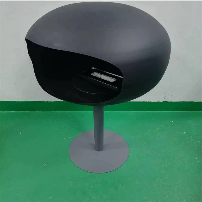 Indoor Free Standing Real Fire Ethanol Fireplace Corten Steel Material