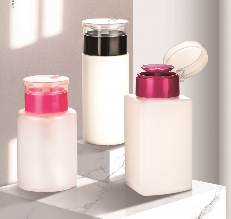 Customized Colour PP Material Empty Nail Polish Remover Bottle 100ml 120ml 150ml 200ml