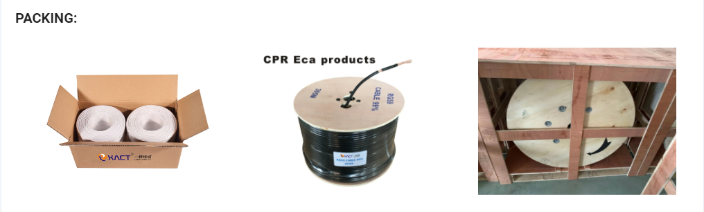 Inner Conductor 100% Bare Copper/CCA/CCS COAXIAL Cable for CCTV CAT Satellite Antenna