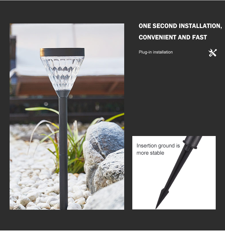 App Control Decorative Outdoor Solar Pathway Lights Smart Dimming With Mono Solar Panel