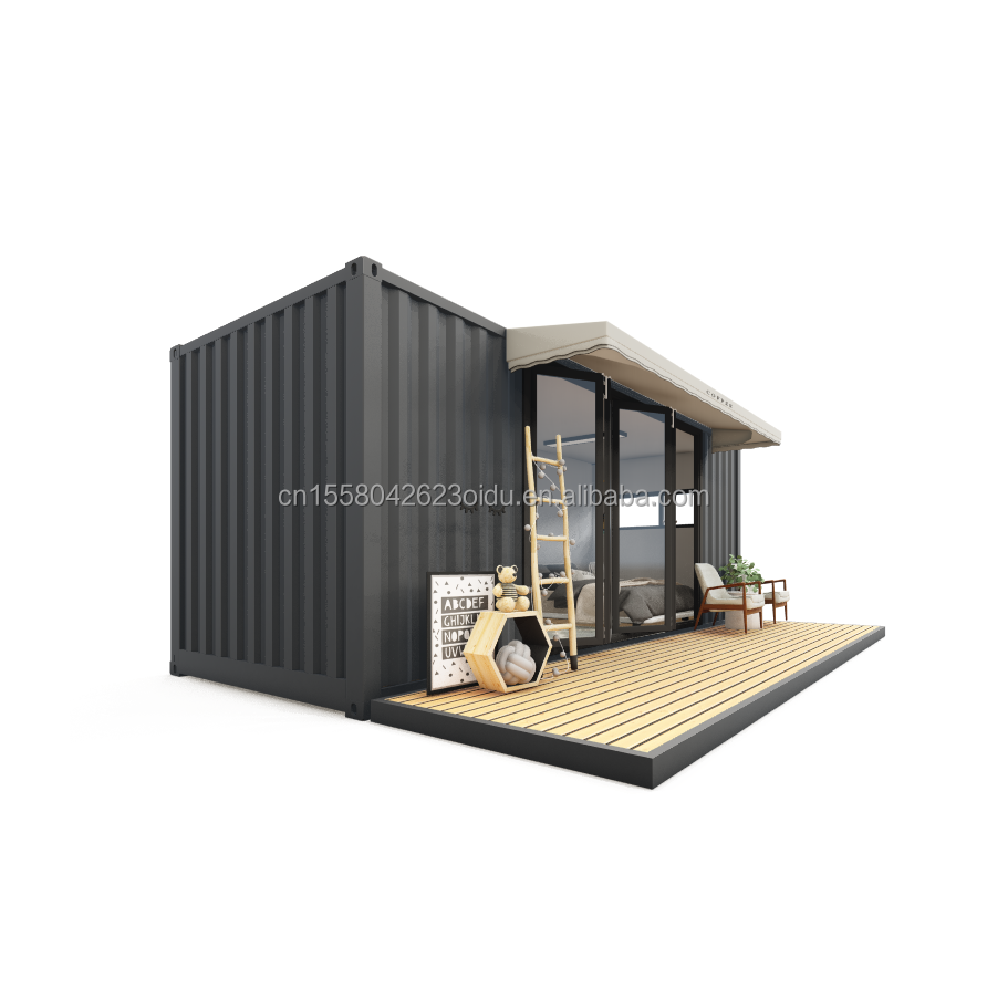 Log 20ft Eco-Friendly Flat Pack Container House Prefabricated Sustainable Construction Steel Structure Resilient Rain Wind Snow Shop