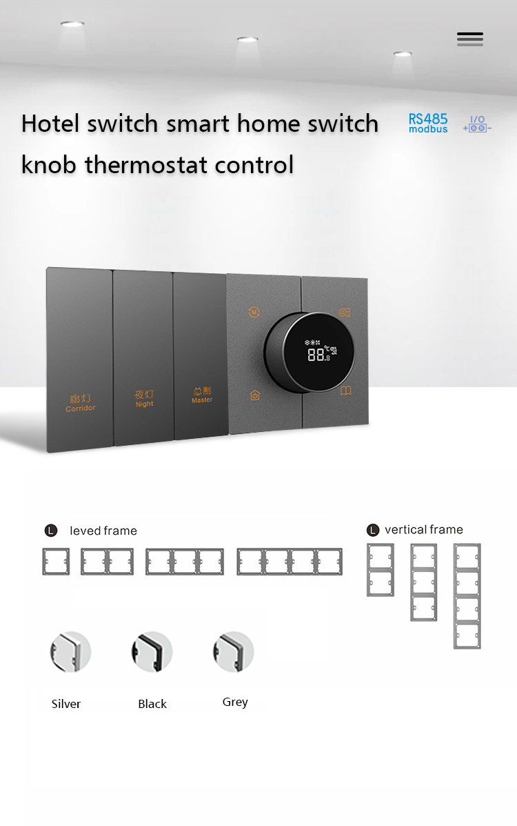 Aluminum Alloy Smart Thermostat For Heat Pump Air Conditioner 12V
