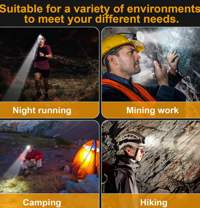ROOBUCK WIN 9 20000 LUX & IP68 Rechargeable Miner Lamp for Hard Hat Led Lights Professional