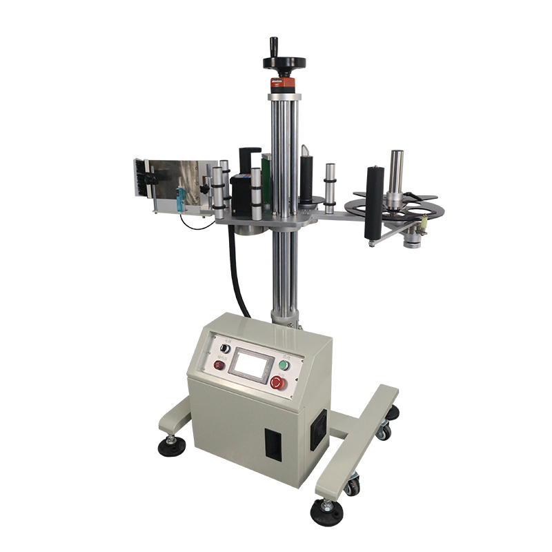 Labeling Machine for Flat Sticker Plane Labeling of Round Glass Jar Cans Wine Bottles