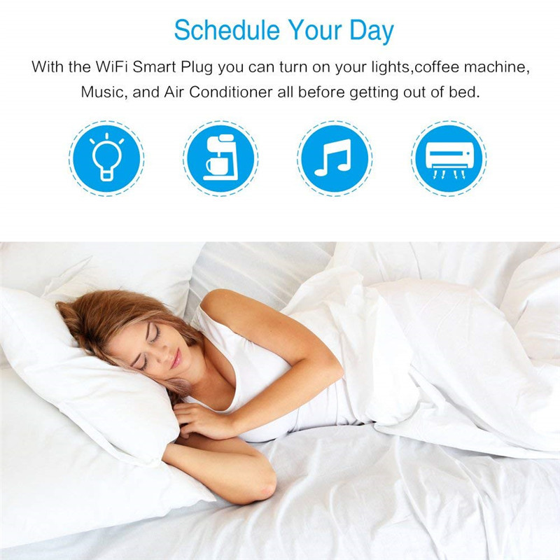 Remote Control WIFI Smart Plug Waterproof Wi-Fi Outlet Switch For Alexa / Google Assistant
