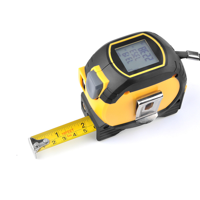 Wintape 3-In-1 Laser Measure Tool: 40m Digital Distance Meter, Area/Perimeter Calculator, Auto-Lock 5m Steel Tape – Precision Measurement For DIY &