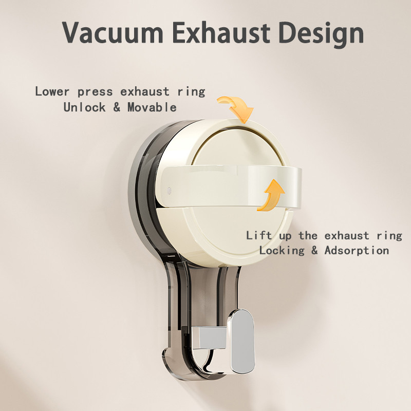 ZASA 3.5kg Max Clothes Vacuum Press Wall Mounted Suction Cup With Hook