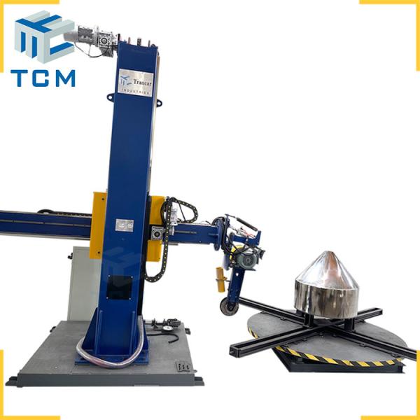 Automatic Tank Cover Polishing Machine For Steel Dish End Surface Grinding