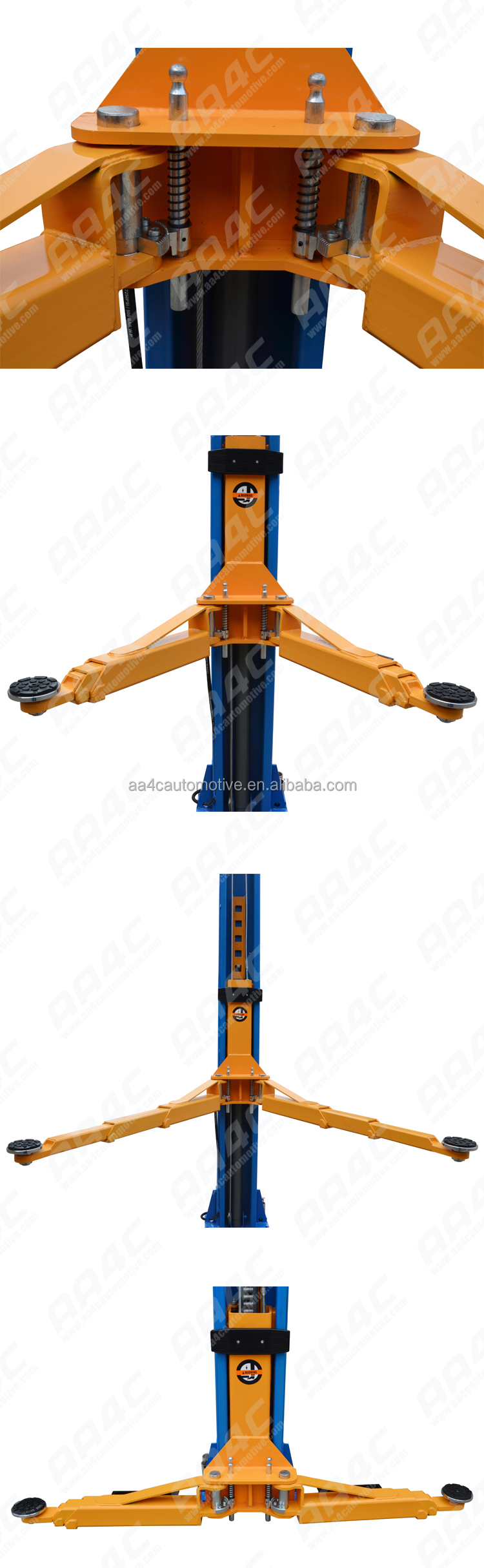 12000lbs 5.5T baseless clearfloor hydraulic single point manual unlock 2 post vehicle lift