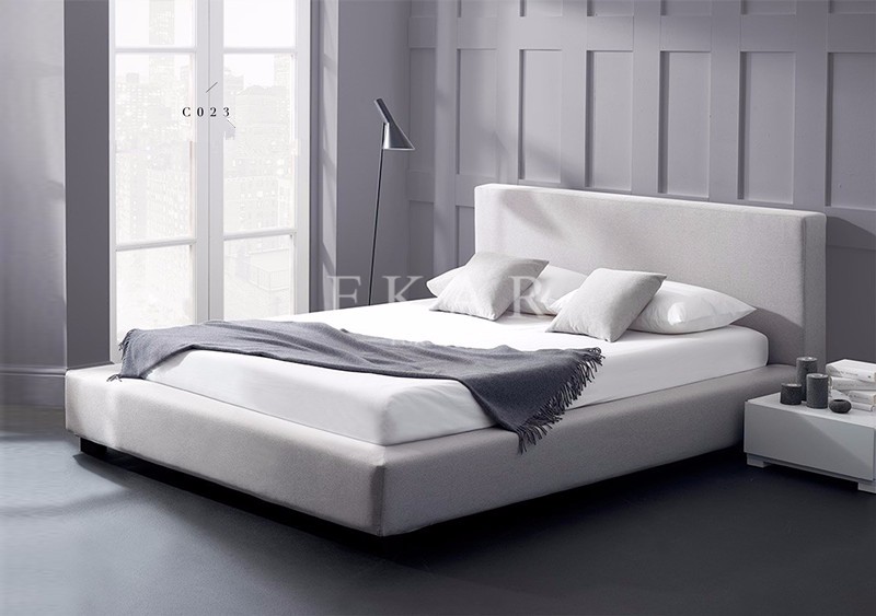 Flat MDF Bed Design White Bed SZ-C023