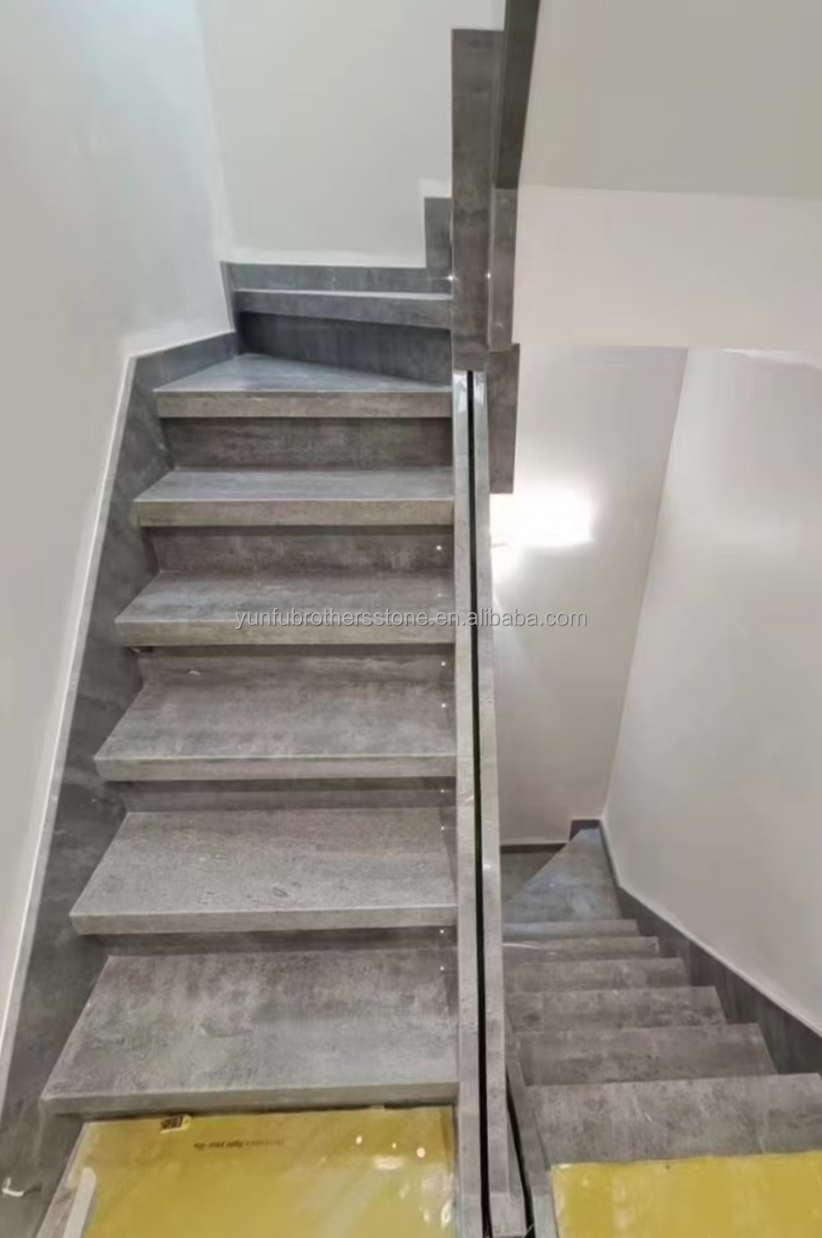 ODM OEM Polished Moonlight Gray Marble Stone Flooring Stairs for Hotel within Yunfu