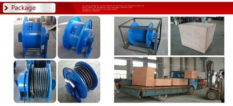 Outdoor Industrial Cable Reel , Motorized Cord Reel High Running Velocity