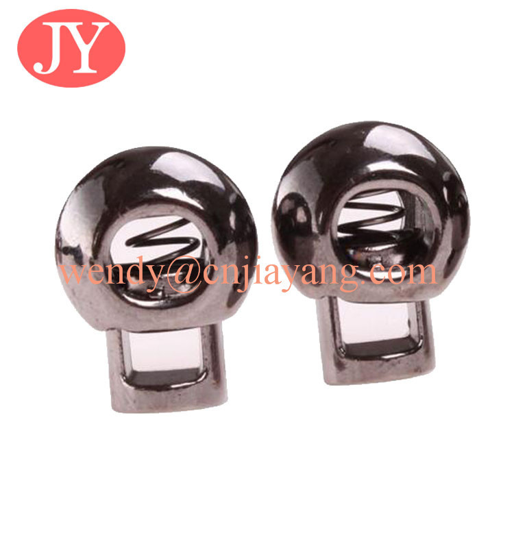 jiayang Supply different shaped metal rope cord lock rope end stopper rope toggle