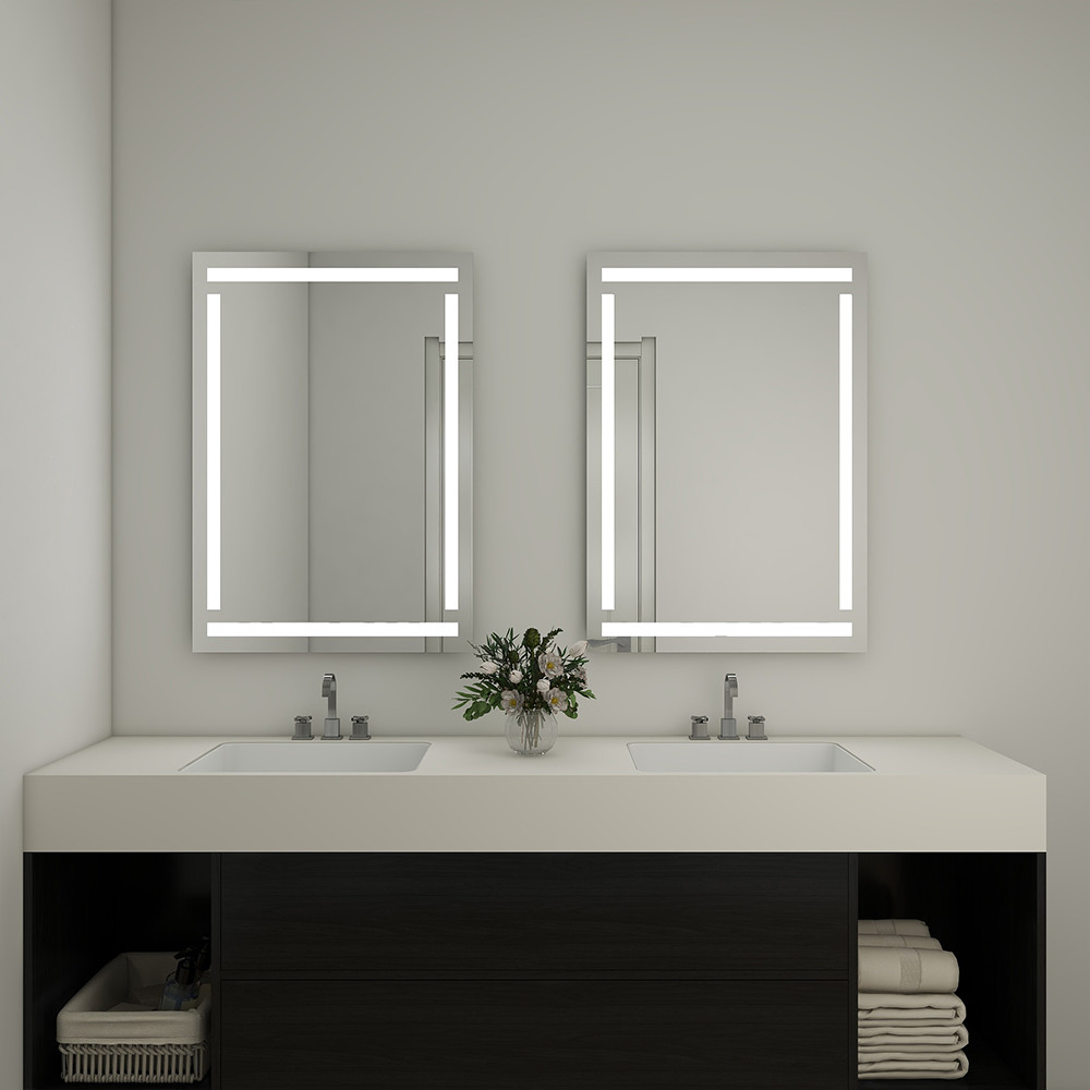 Unadorned Style Vanity Mirror With Lights Bedroom Light Up Wall Mirror