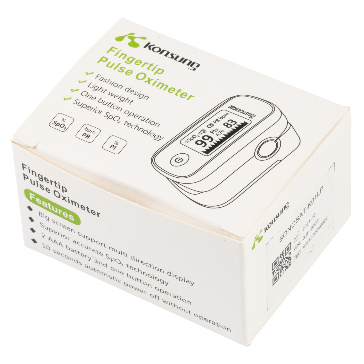 0.96" TFT Screen Visual Alarm Pediatric SPO2 Digital Pulse Oximeter Fingertip With Sound