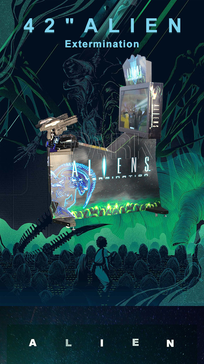 Classic Aliens Arcade Shooting Gun Video Kids Game Machine For Commercial