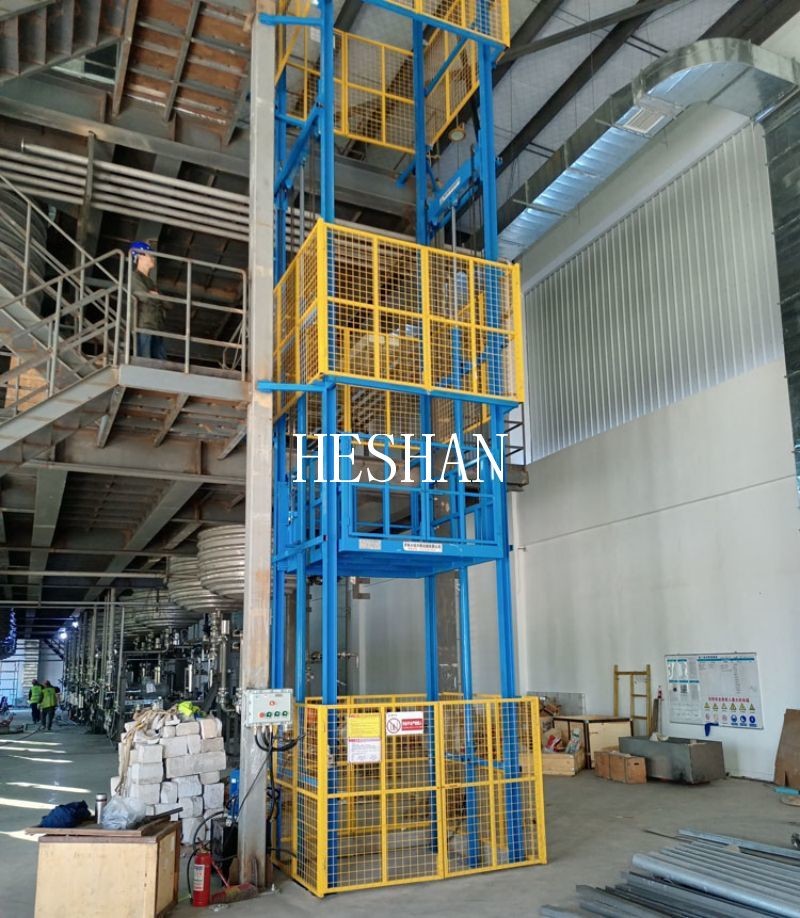 CE Warehouse Cargo Lift Elevator Hydraulic Lead Rail Residential Cargo Elevator