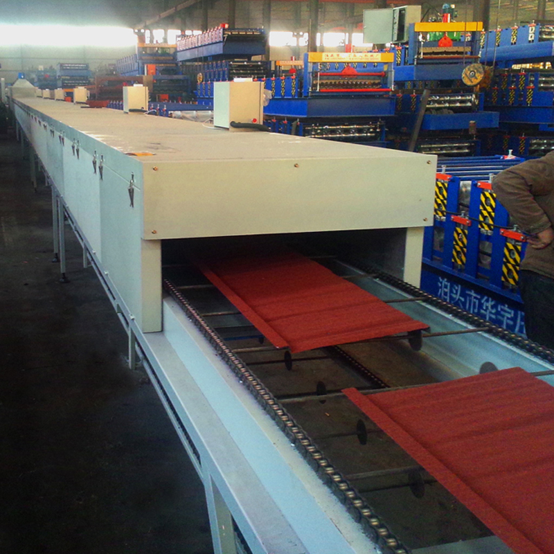 Glazed zinc stone coating roof antique tiles color coated glazed steel making machine