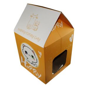 Cat Scratching Post Cardboard Scratch Pad House Multiple Functions 53x33x32CM