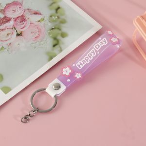 Personalized Luminescent Silicone Pendant Keychain Wrist Keychain Bracelets For