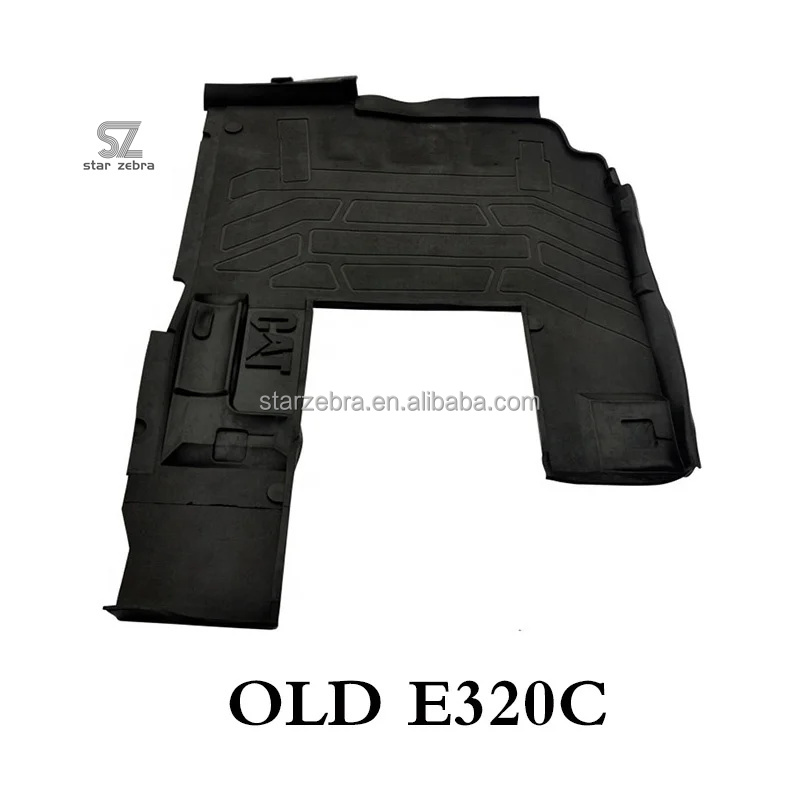 Black Rubber Excavator Cab Foot Mat E200B E320 E320B E320C E320D Cabin Floor Mat Gasket for Long Lasting Performance