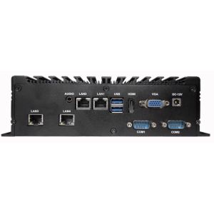 MIS-EPIC06-4L Fanless Box PC / IPC Industrial Computer U Series CPU 4 Network 6