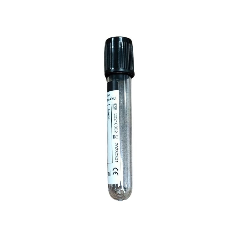 Black Top 3.8% Sodium Citrate Blood Tube ESR Hospital Laboratory Research Blood Test Collection
