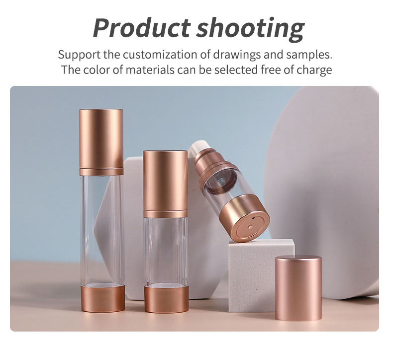 Luxury Airless Cosmetic Bottles Customized Containers For Skin Care Products