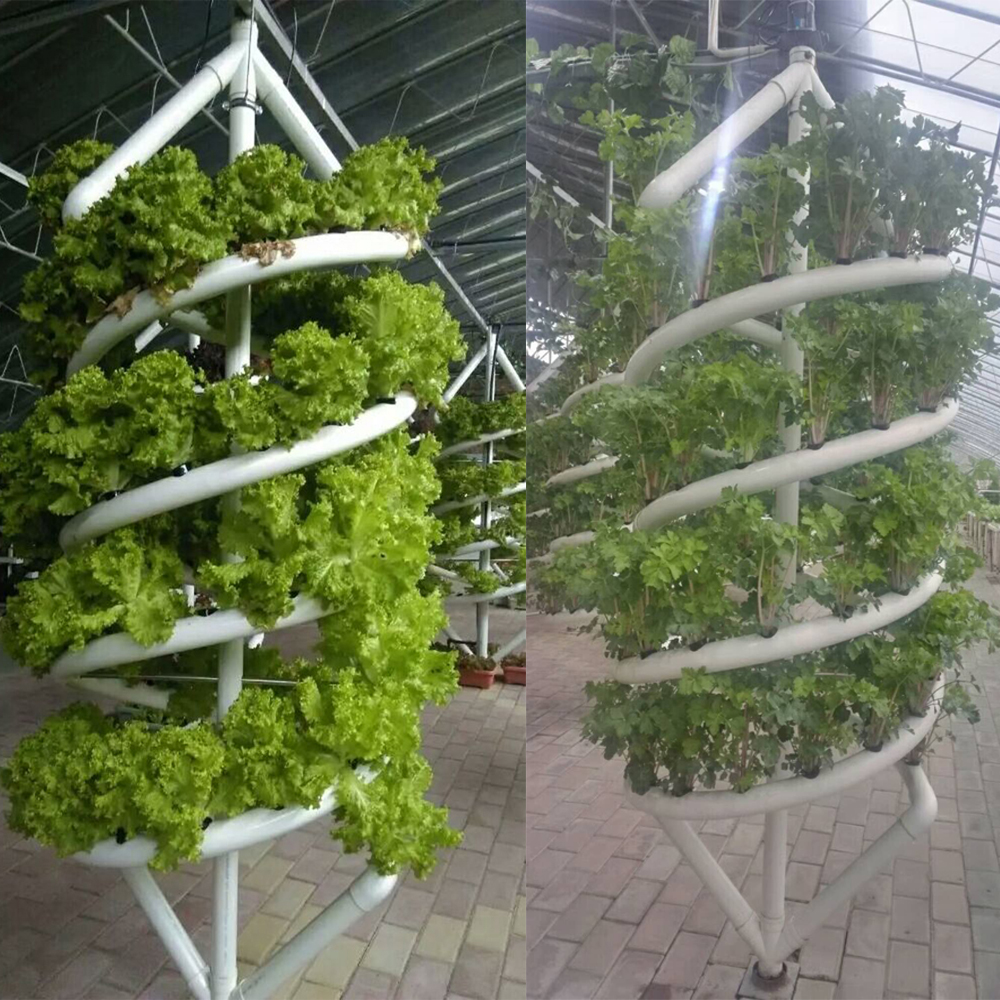 Plants Double Helix Hydroponic Rotating Farming Spiral NFT Hydroponic System