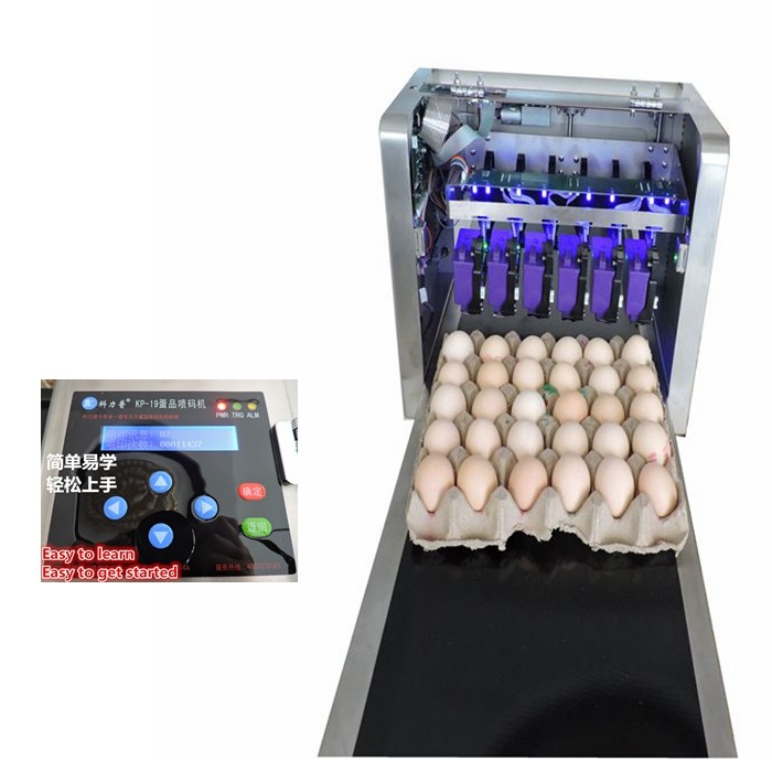 Multiple Nozzle Egg Industrial Ink Jet Printer For Batch / Serial Number