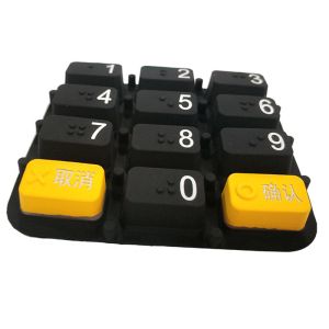 Custom Radium Carved Transparent Silicone Rubber Buttons