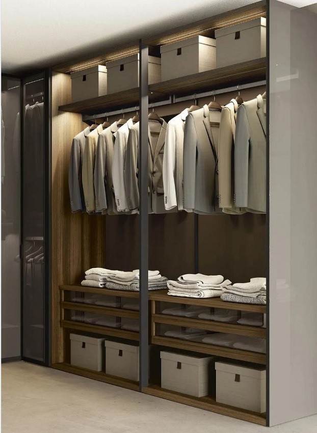 2.2m Master Bedroom Wardrobe Closets Double Closets Without Doors